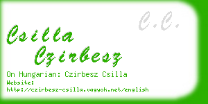 csilla czirbesz business card